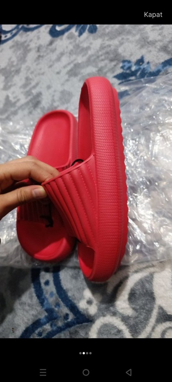 Kırmızı Erkek Spor Sandalet Velcro Kayışlı - Görsel 2