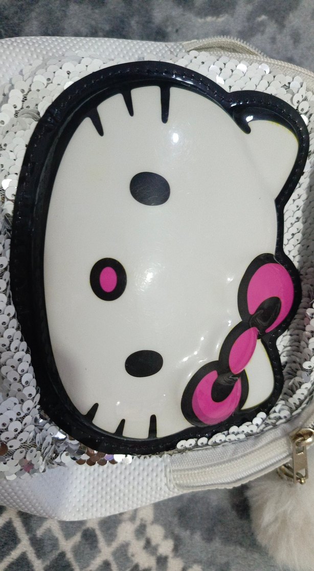 Beyaz Hello Kitty Desenli Bebek Çantası - Görsel 5