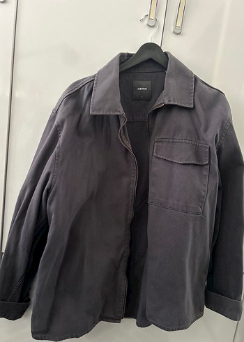Gri erkek denim Ceket