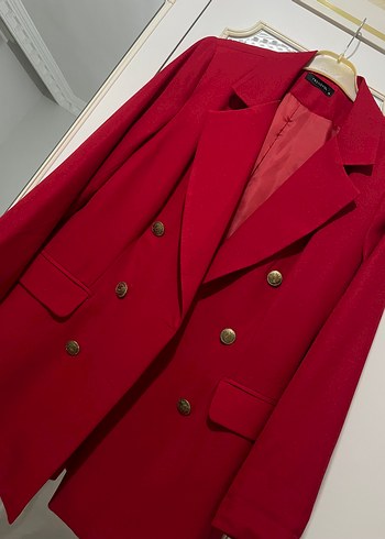 Zara Kirmizi Blazer Ceket