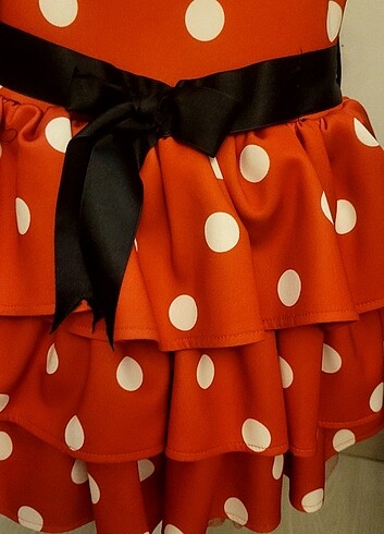 5 Yaş Beden kırmızı Renk Mickey kostüm tokali