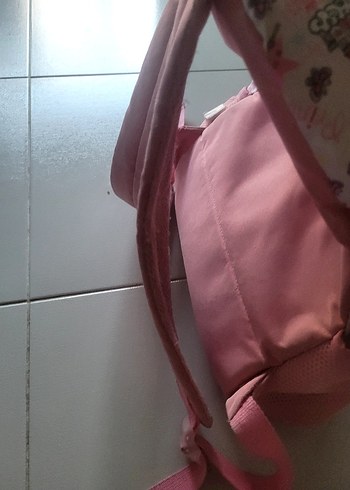 Beden Pembe Çiçek Desenli Çocuk Okul Çantası