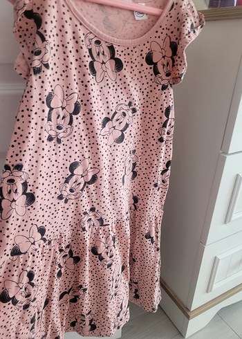 H&M Pembe Baskılı Kız Çocuk Elbise