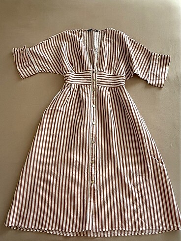 ZARA keten elbise - Görsel 6