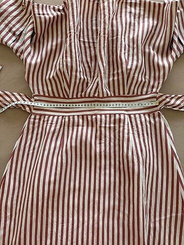 ZARA keten elbise - Görsel 8