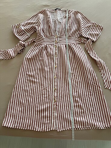 ZARA keten elbise - Görsel 10