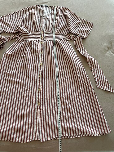 ZARA keten elbise - Görsel 9