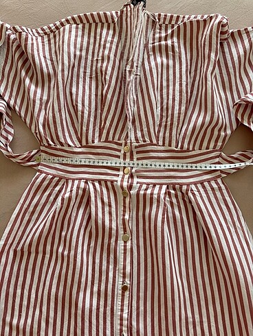 ZARA keten elbise - Görsel 12