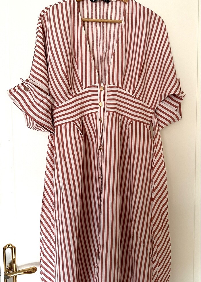 ZARA keten elbise - Görsel 4