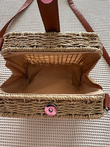 Hasır çapraz askılı çanta - Görsel 5