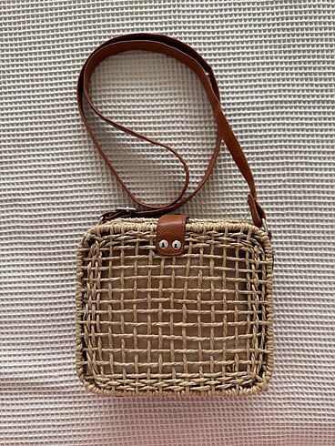 Hasır çapraz askılı çanta - Görsel 9