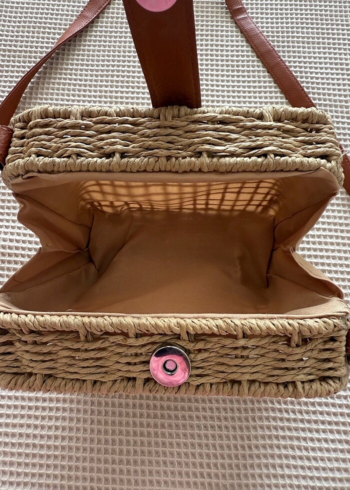 Hasır çapraz askılı çanta - Görsel 5