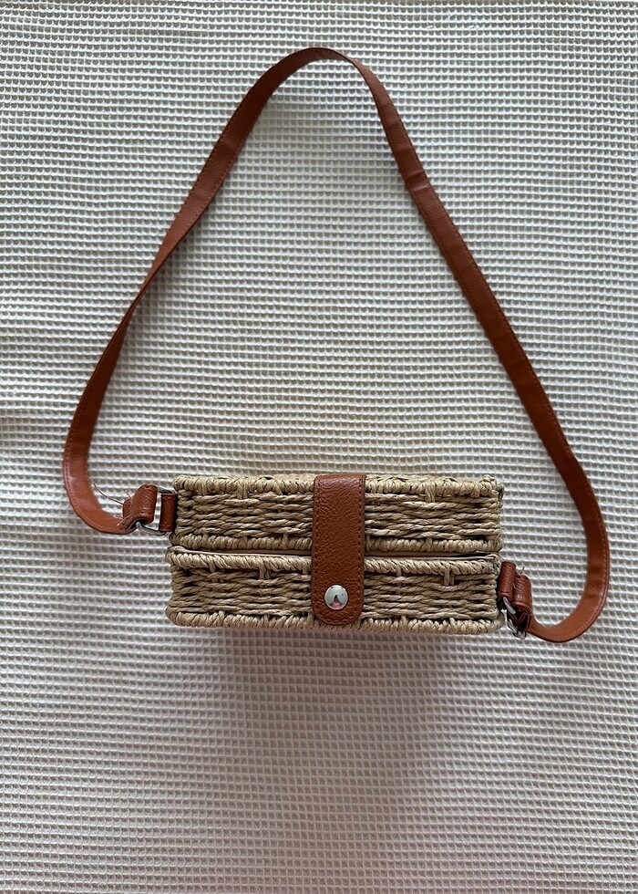 Hasır çapraz askılı çanta - Görsel 3