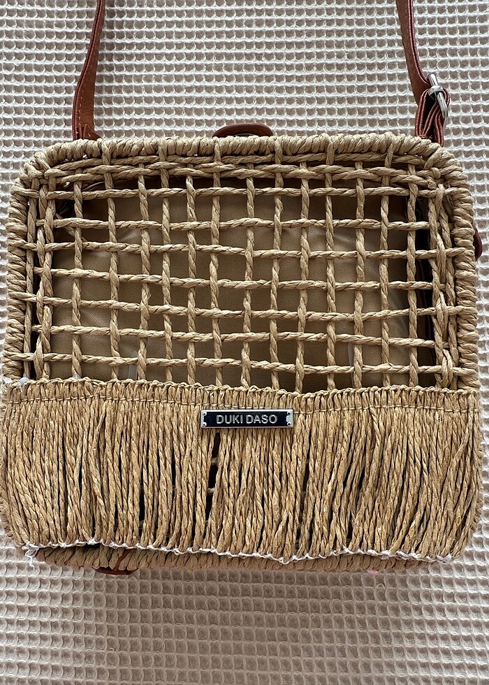 Hasır çapraz askılı çanta - Görsel 2