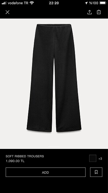 Zara Zara Siyah Pantolon- Yumuşak Dokulu