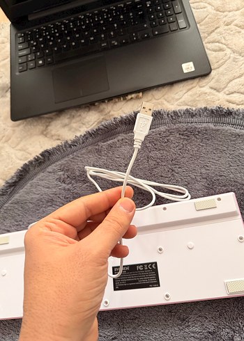 Renkli Pembe Mekanik Klavye - Görsel 5