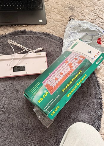 Renkli Pembe Mekanik Klavye - Görsel 8