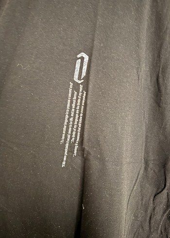 Erkek Siyah Baskılı Keten Tişört - Görsel 3