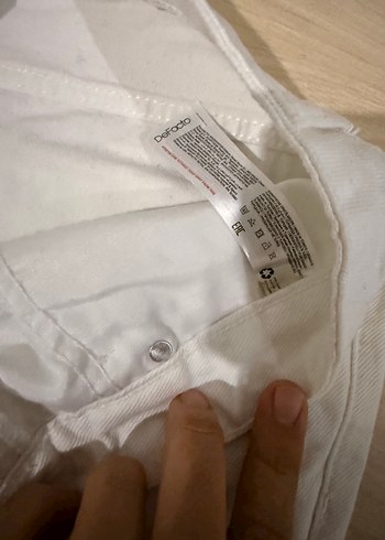 Beyaz Kot pantolon Erkek - Görsel 3