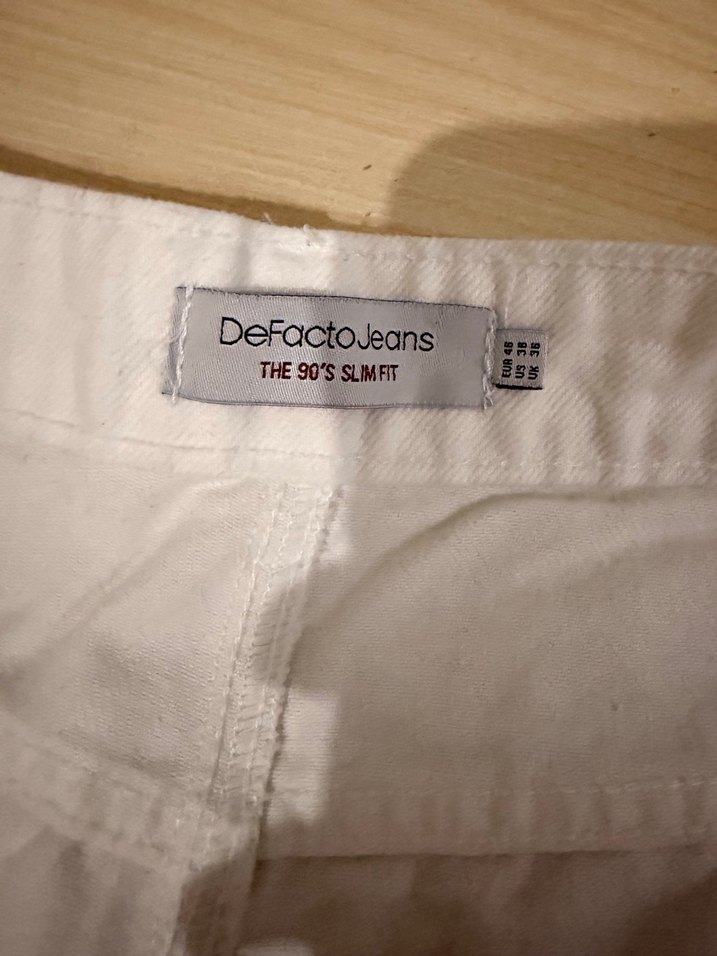 Beyaz Kot pantolon Erkek - Görsel 4