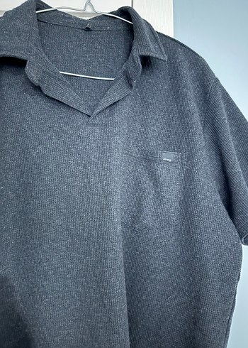 Gri Keten Erkek Polo Tişört - Görsel 2