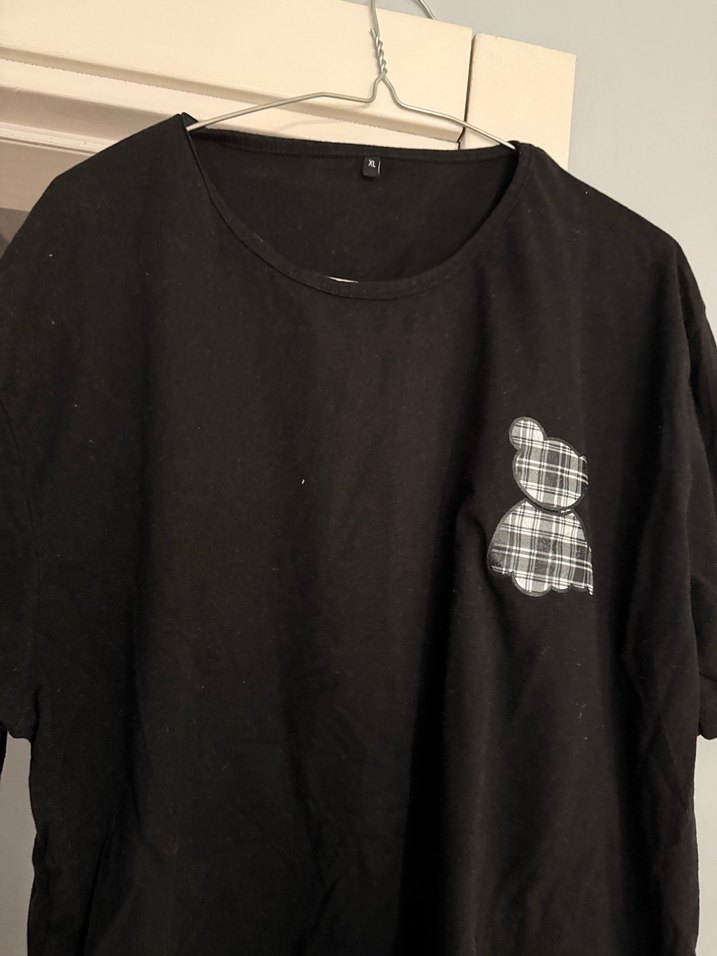 Siyah Erkek Baskılı Pamuklu Tişört - Görsel 2