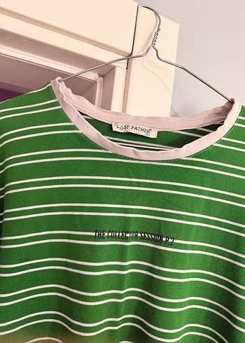 Yeşil Çizgili Erkek Tişört - Görsel 3