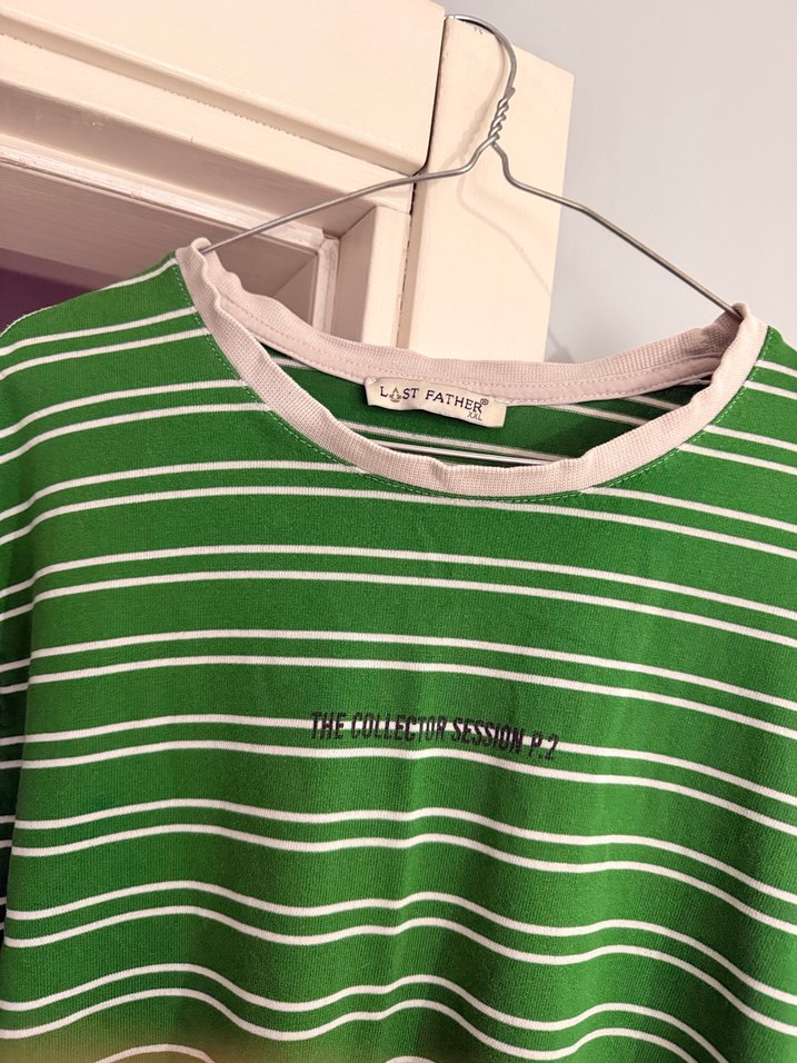 Yeşil Çizgili Erkek Tişört - Görsel 3