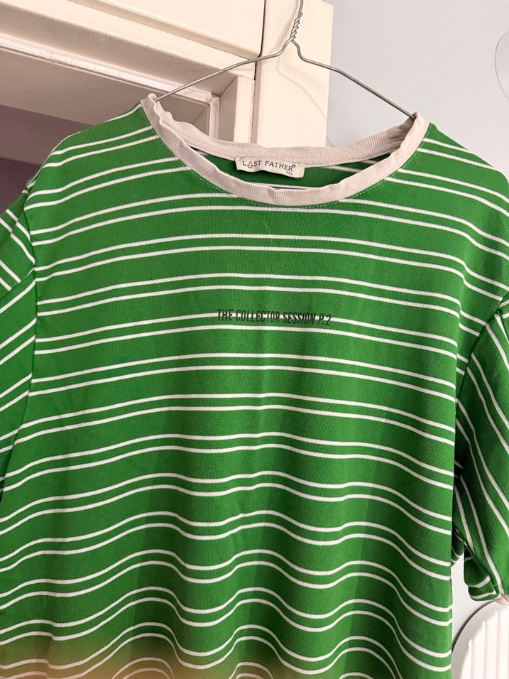 Yeşil Çizgili Erkek Tişört - Görsel 2