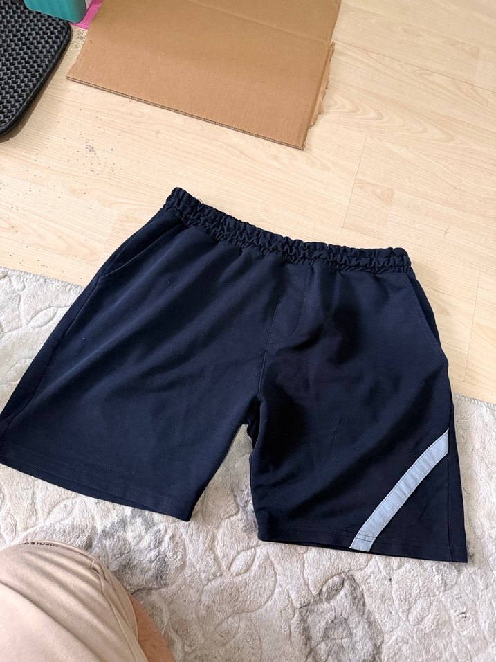 Erkek Mavi Rahat Kesim Şort - Görsel 2