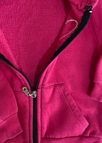 Kız Çocuk Kapüşonlu Fermuarlı Sweatshirt - Görsel 2