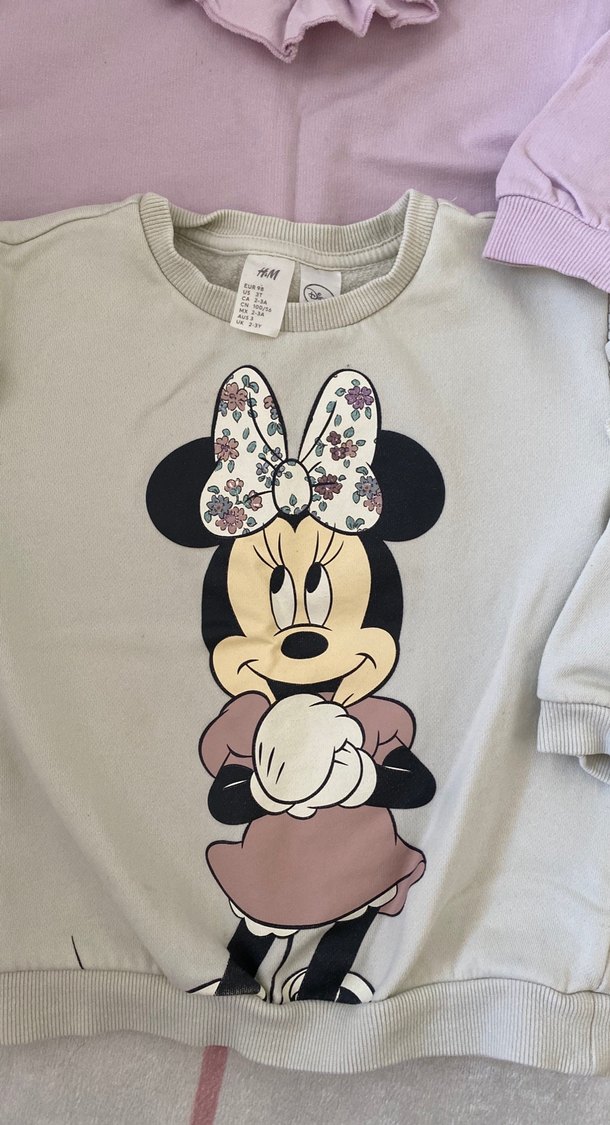 Kız Çocuk Pembe ve yeşil Fırfırlı Sweatshirt - Görsel 2