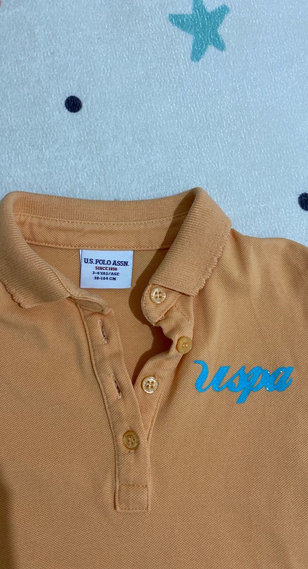 Kız Çocuk turuncu Polo Tişört - Görsel 2