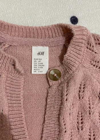 Kız Çocuk Bohem Örgü Hırka Pudra - Görsel 2