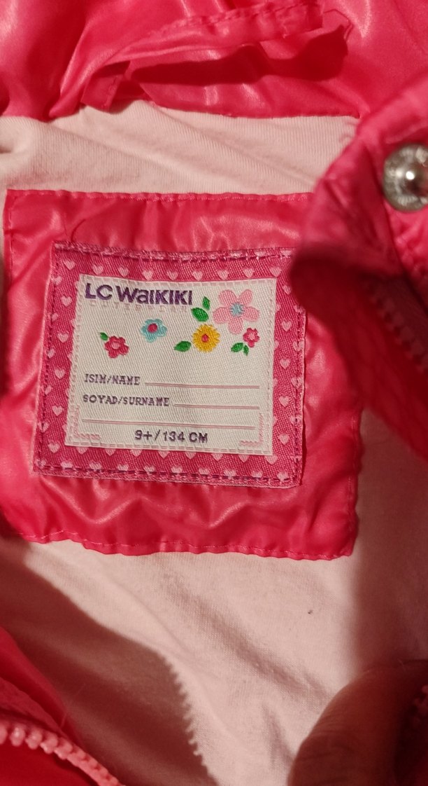 Kız Çocuk Kapüşonlu Pembe Şişme Yelek - Görsel 3