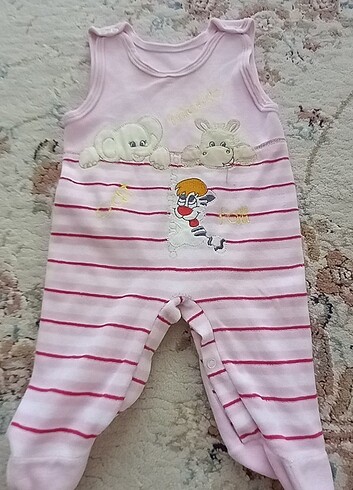 3-6 Ay Beden pembe Renk Bebek tulum