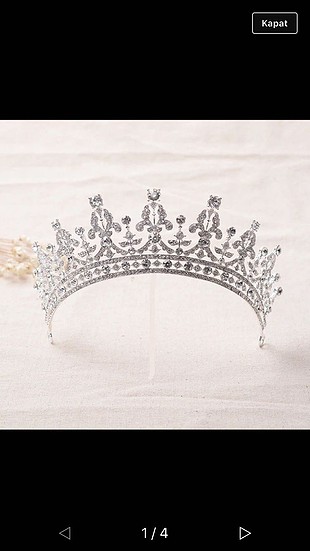 Oleg Cassini İthal sıfır swarovski taş gümüş montür taç