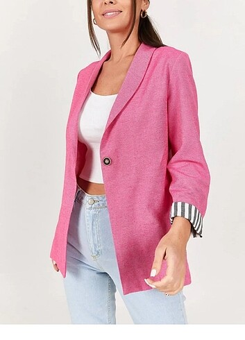 Pembe blazer ceket