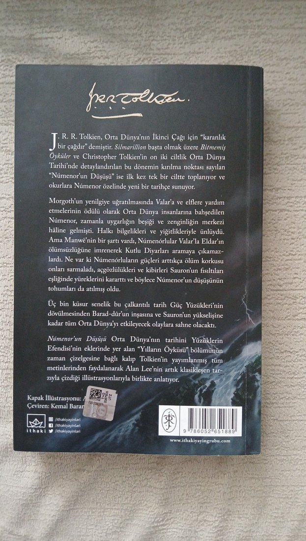 J.R.R. Tolkien - Númenor'un Düşüşü - Görsel 2