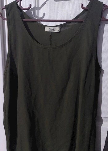 Kolsuz Midi Tunik Khaki - Görsel 2