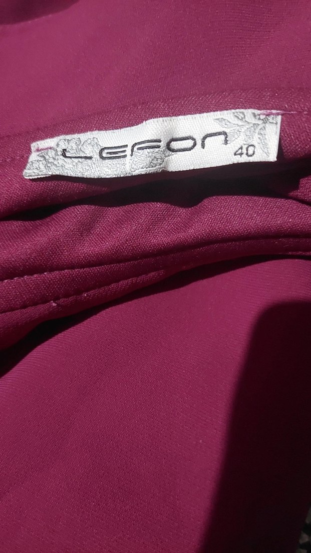 Bordo Drapeli Uzun Kadın Tulum - Görsel 3