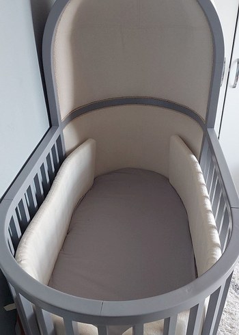 Gri Bebek Beşiği ve Sepeti - Görsel 2