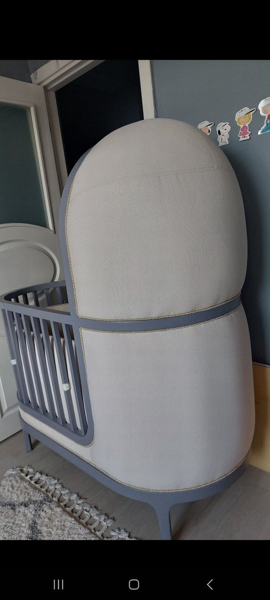 Gri Bebek Beşiği ve Sepeti - Görsel 4