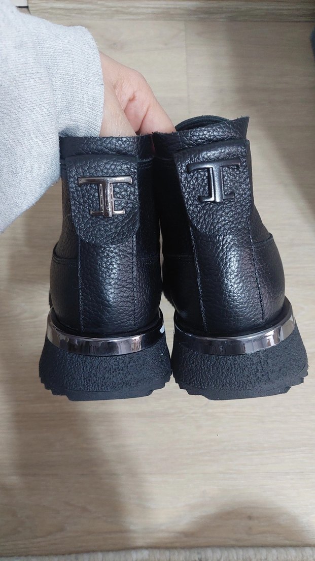 hakiki deri Tokalı Siyah bayan Bot - Görsel 3