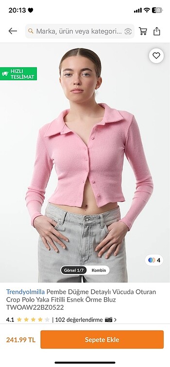 Fitilli kumaş pembe gömlek