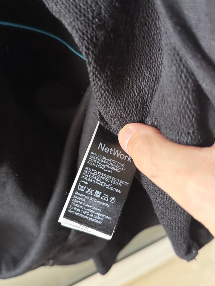 Network Siyah Desenli Sweatshirt — görsel 4/5
