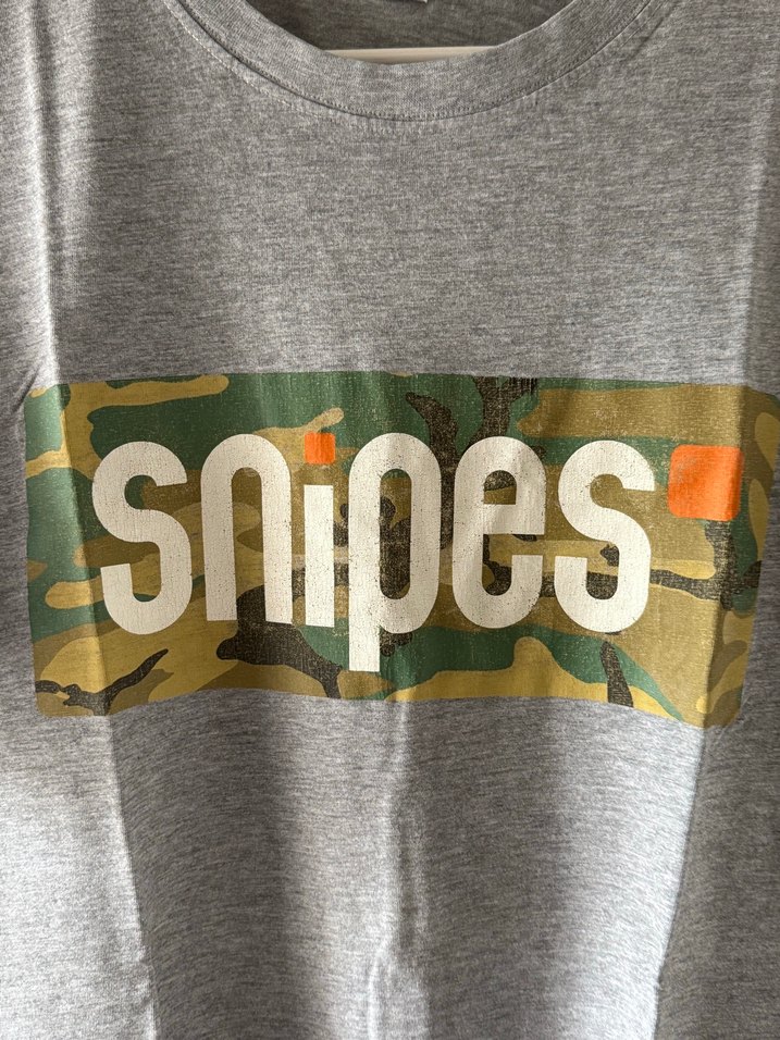 Snipes Gri Kamuflaj Desenli T-Shirt — görsel 2/5