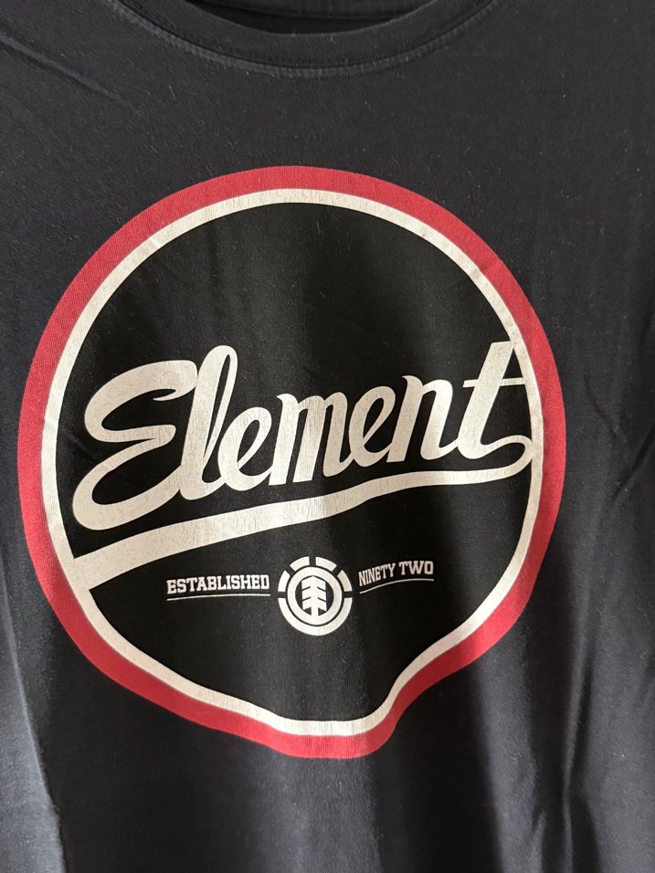 Element Siyah Bisiklet Yaka Tişört — görsel 3/6