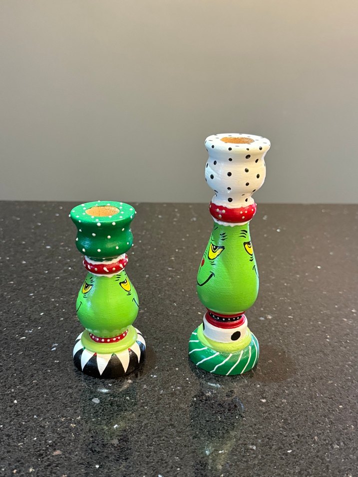 Renkli Mumluk Noel Şamdan Seti Grinch — görsel 2/5