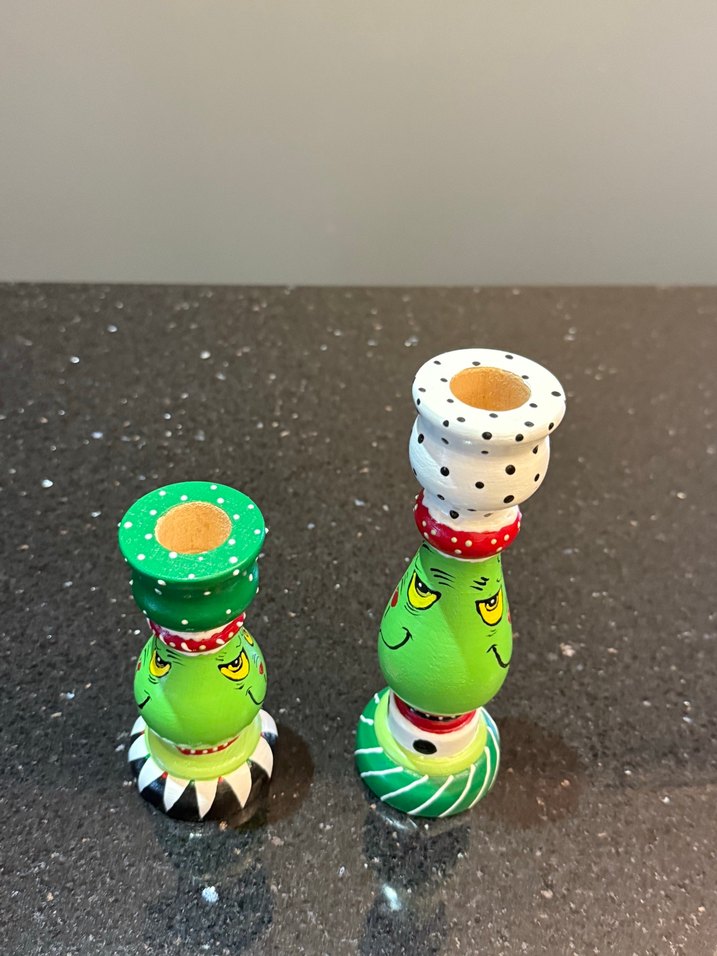 Renkli Mumluk Noel Şamdan Seti Grinch — görsel 5/5